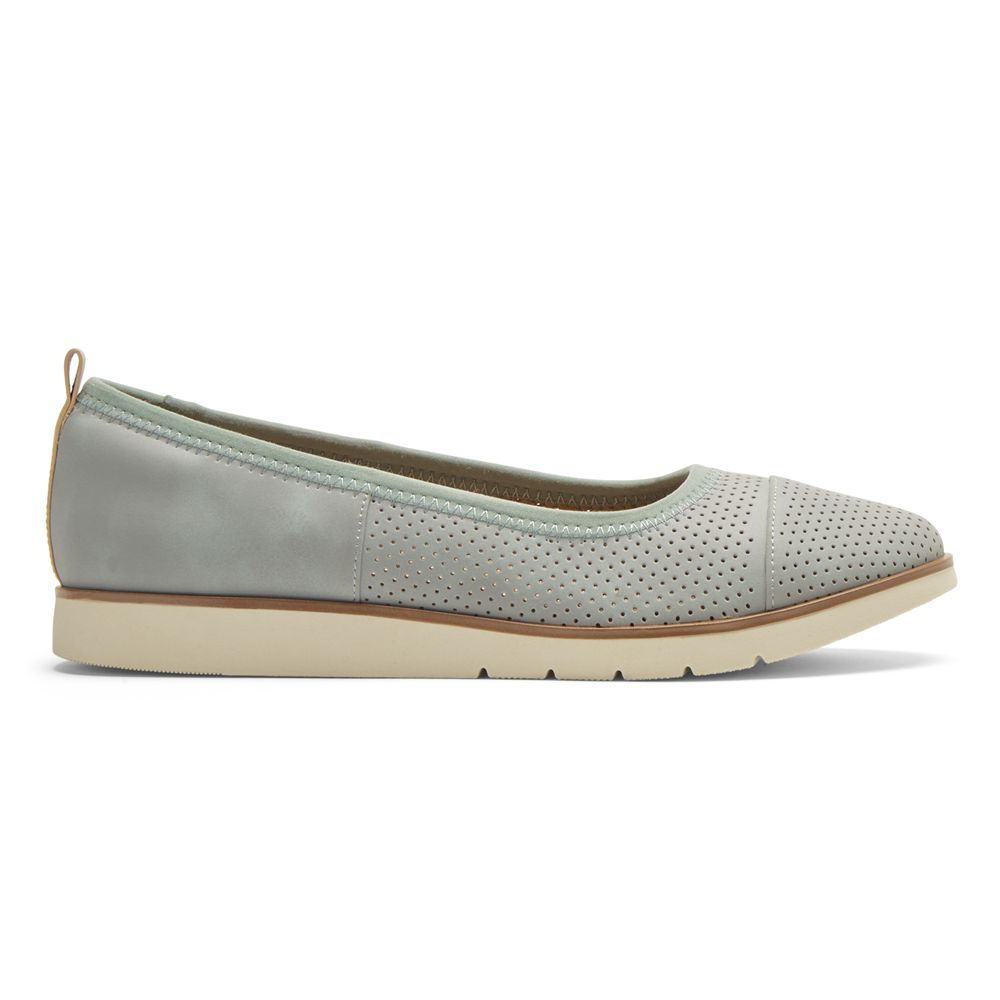 Ballet Mulher Rockport Stacie Perforated Flat Azuis,Portugal VJDWT-8573